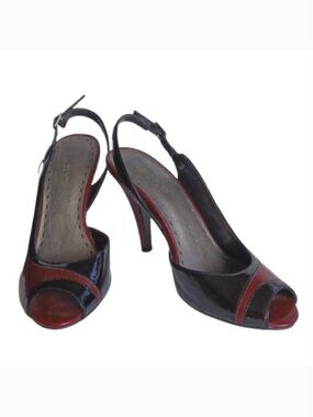 Expression"Brairber" 2 Tone Faux Leather Slingback Heel- Sz. 8